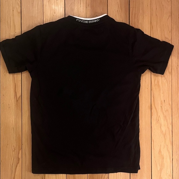 Psycho Bunny Black Short Sleeve Tee with White Trim and Logo - Picture 3 of 7